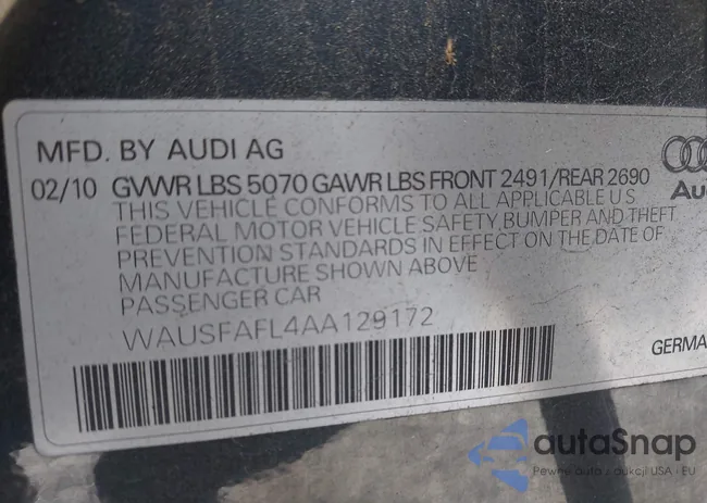 WAUSFAFL4AA129172: 43820791