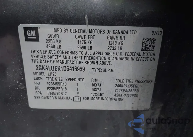 2GKALUEK1D6416959: 43820800