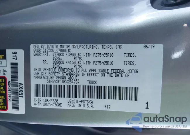 5TFEY5F18KX254724: 43820883