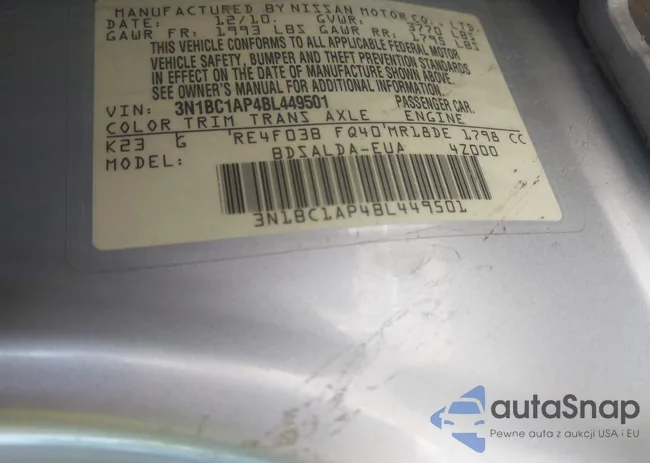 3N1BC1AP4BL449501: 43822083