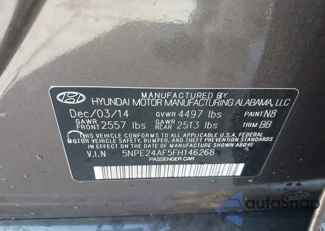 5NPE24AF5FH146268: 43822185