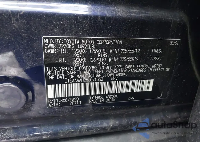 JTEAAAAH2MJ071353: 43822363