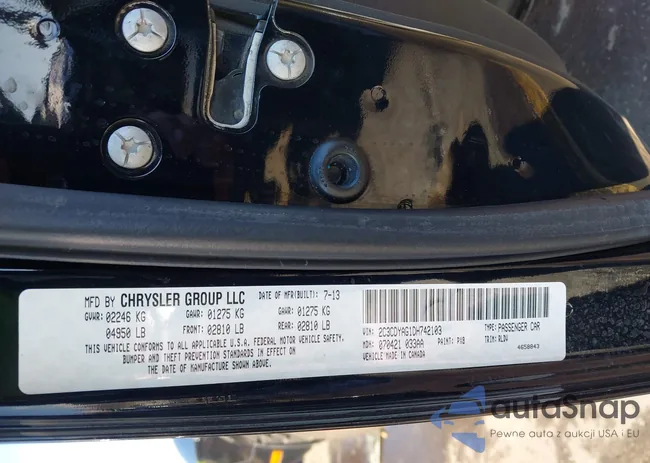 2C3CDYAG1DH742103: 43822433