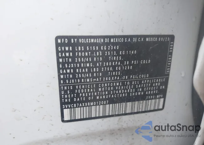 3VVCB7AX9RM012087: 43822458