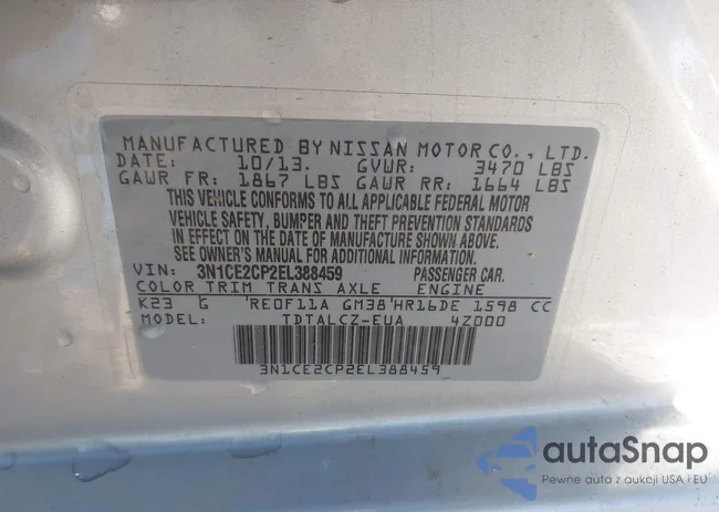 3N1CE2CP2EL388459: 43821576