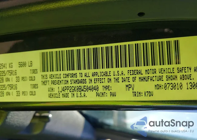 1J4PP2GK0BW504040: 43821747