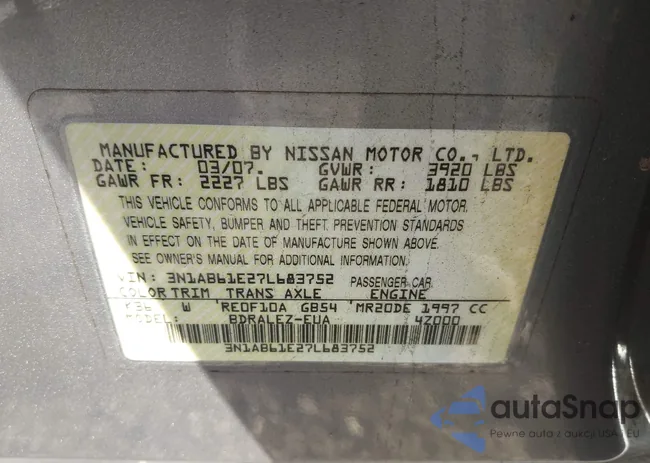 3N1AB61E27L683752: 43823110