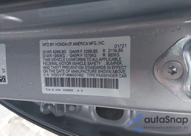 1HGCV1F14MA037462: 43823261