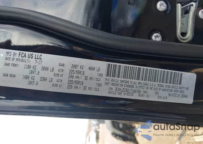 3C4NJDCB2JT100709: 43823266