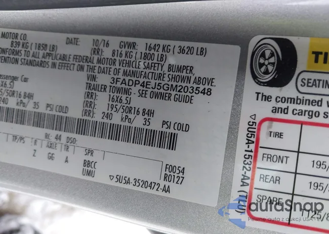 3FADP4EJ5GM203548: 43823342