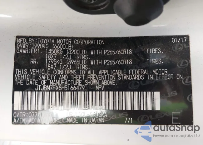 JTJBM7FX8H5166479: 43823472