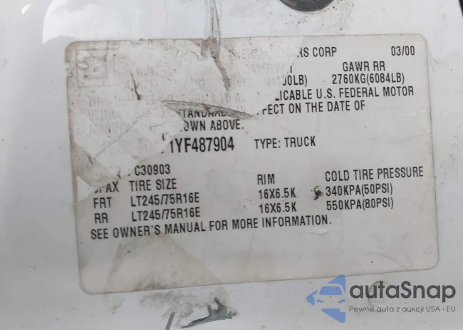 1GCGC34F1YF487904: 43822529