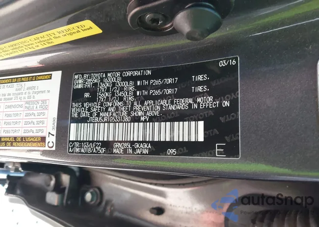 JTEBU5JR1G5331380: 43822533