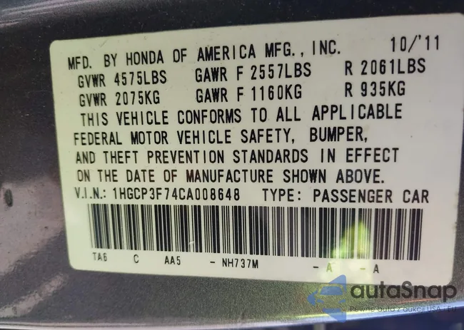 1HGCP3F74CA008648: 43823918