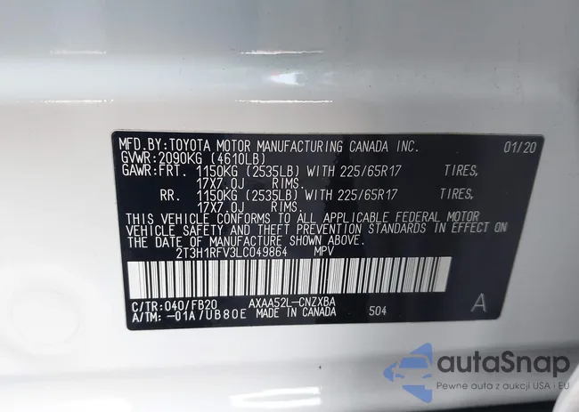 2T3H1RFV3LC049864: 43824149