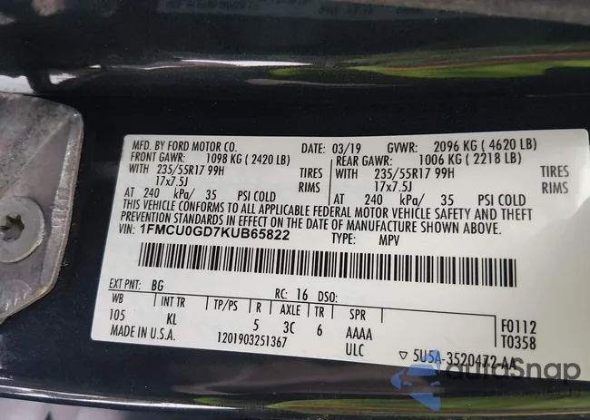 1FMCU0GD7KUB65822: 43824176