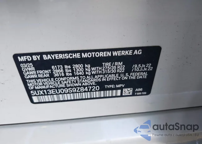 5UX13EU09S9Z84720: 43824367