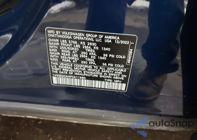 1V2SE2CA4PC211980: 43824427