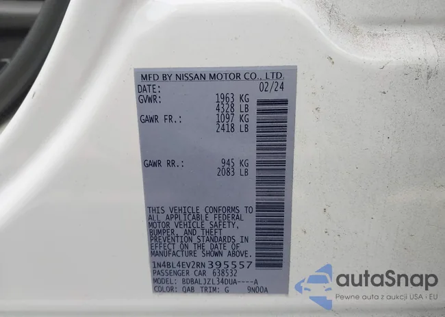 1N4BL4EV2RN395557: 43823569