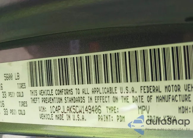 1C4PJLAK5CW149406: 43823596