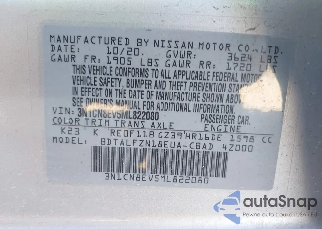 3N1CN8EV5ML822080: 43823712