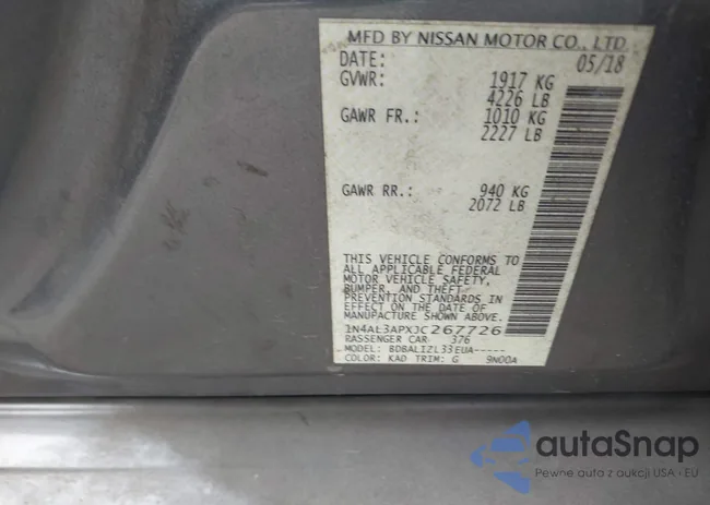 1N4AL3APXJC267726: 43825060