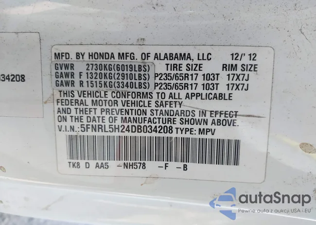 5FNRL5H24DB034208: 43825266