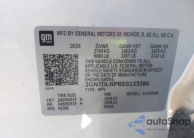 3GN7DLRP6SS133384: 43825272