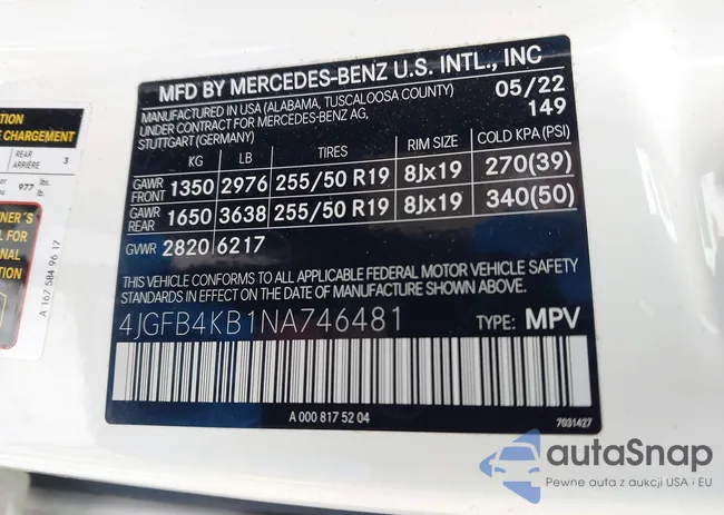 4JGFB4KB1NA746481: 43825411