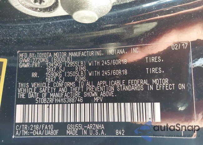 5TDBZRFH4HS388746: 43825441