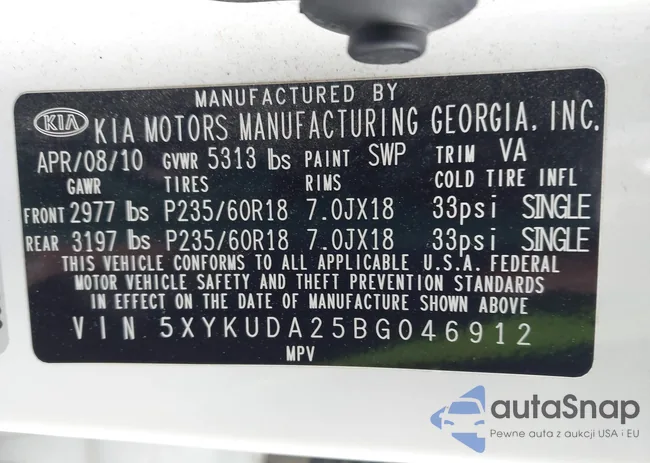 5XYKUDA25BG046912: 43824591