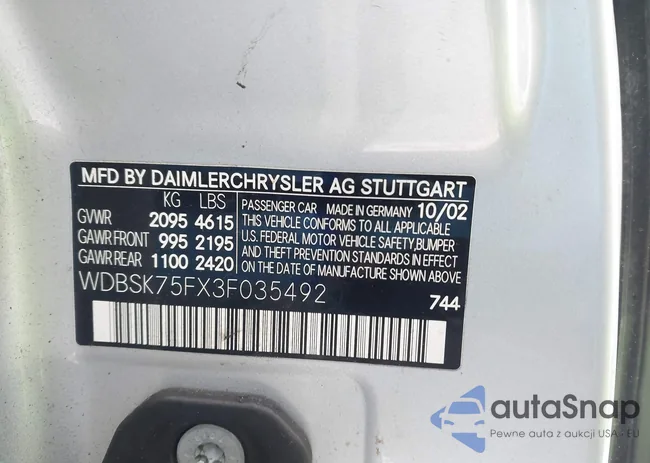 WDBSK75FX3F035492: 43824605