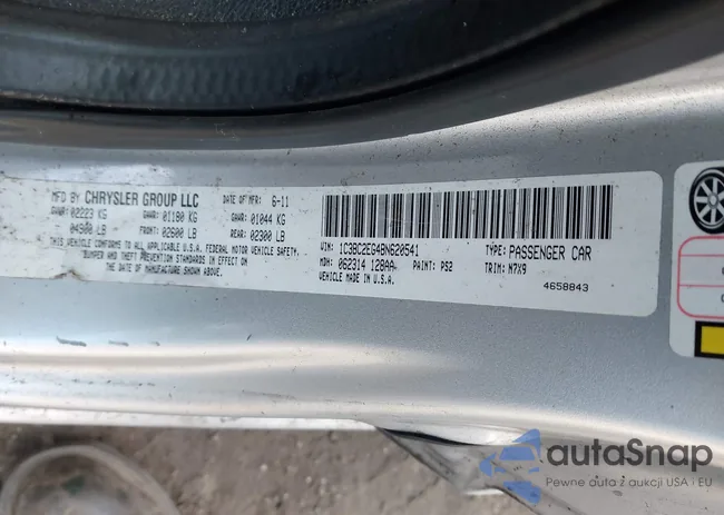 1C3BC2EG4BN620541: 43824623