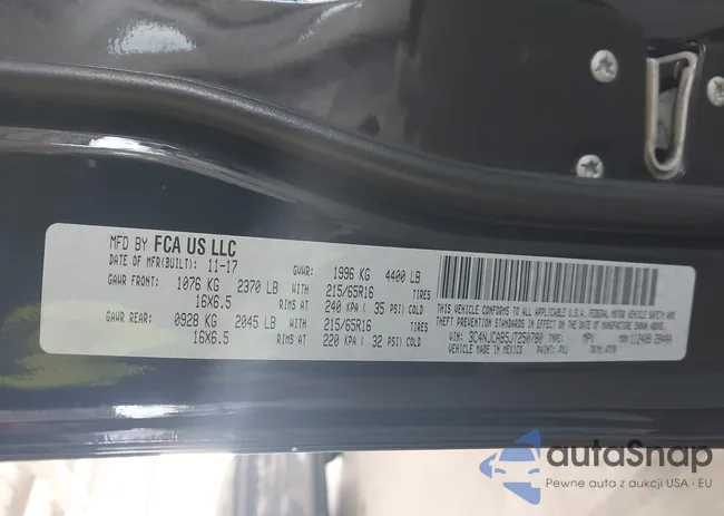 3C4NJCAB5JT250780: 43824630