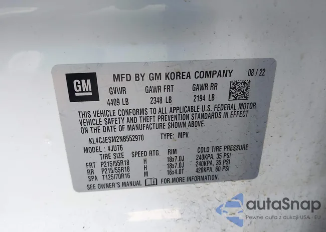 KL4CJESM2NB552970: 43824711