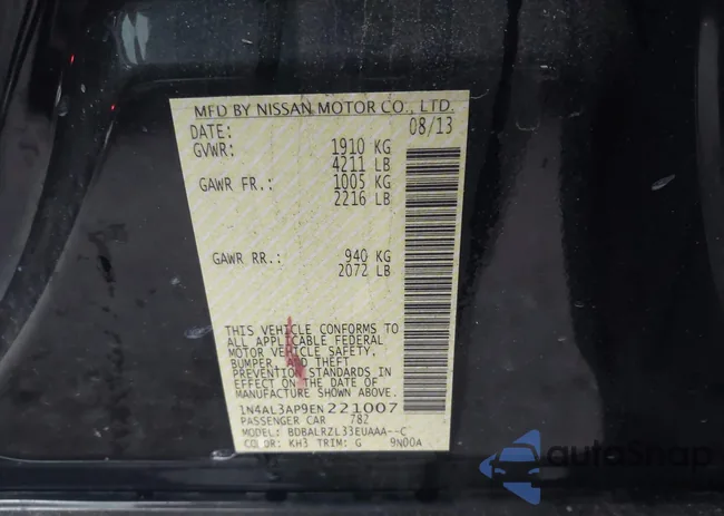 1N4AL3AP9EN221007: 43825976