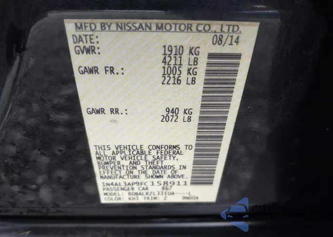 1N4AL3AP9FC158911: 43825989