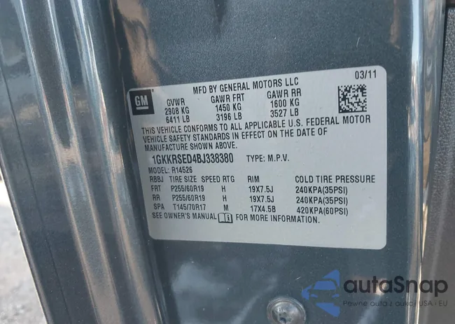 1GKKRSED4BJ338380: 43826018