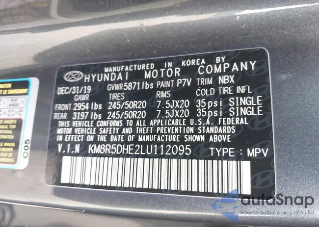 KM8R5DHE2LU112095: 43826028