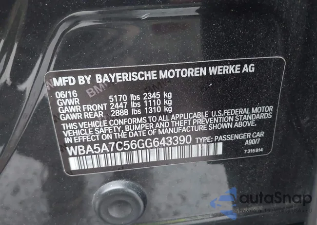 WBA5A7C56GG643390: 43826044