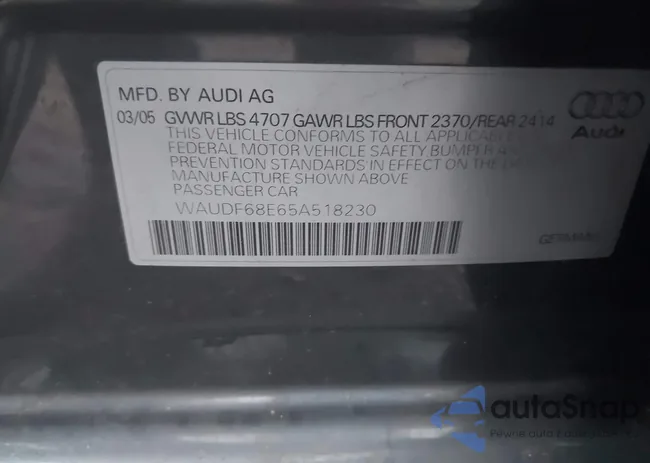 WAUDF68E65A518230: 43826344