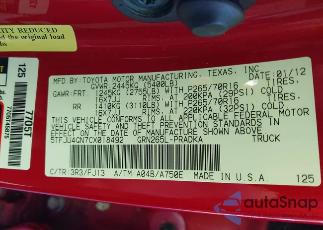 5TFJU4GN7CX018492: 43826375