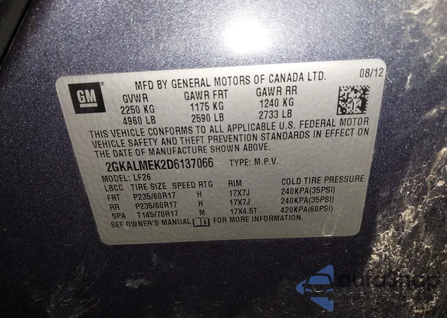 2GKALMEK2D6137066: 43826428