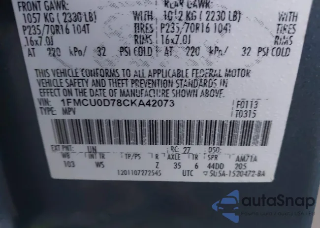 1FMCU0D78CKA42073: 43826476