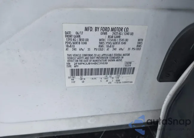 2FMPK3J81HBC31039: 43825559