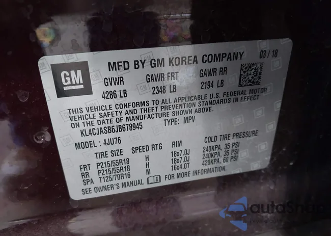 KL4CJASB6JB678945: 43825623