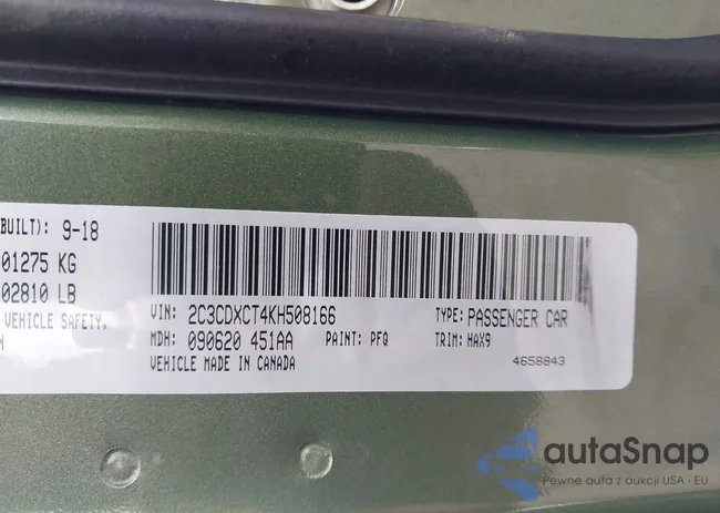 2C3CDXCT4KH508166: 43825665