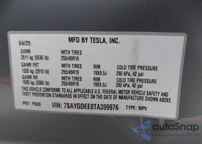 7SAYGDEE0TA399976: 43825699