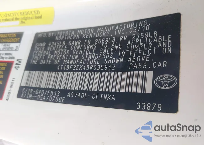 4T4BF3EK4BR095842: 43825722