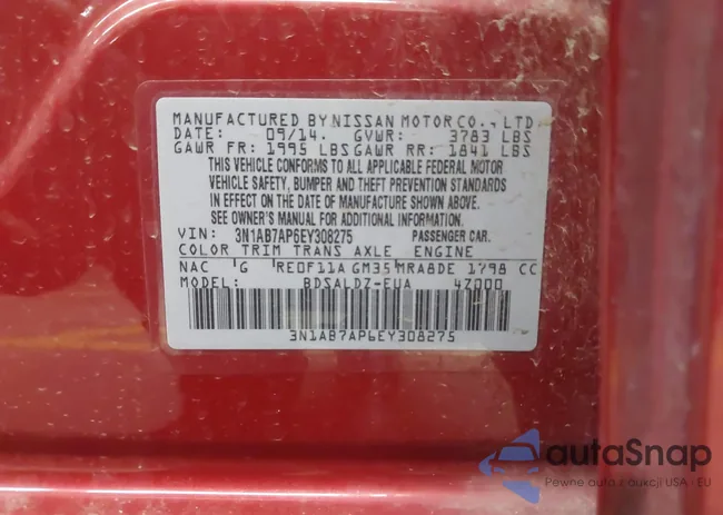 3N1AB7AP6EY308275: 43825731